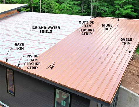 diy metal roof panels on a frame house|metal roof installation diagram.